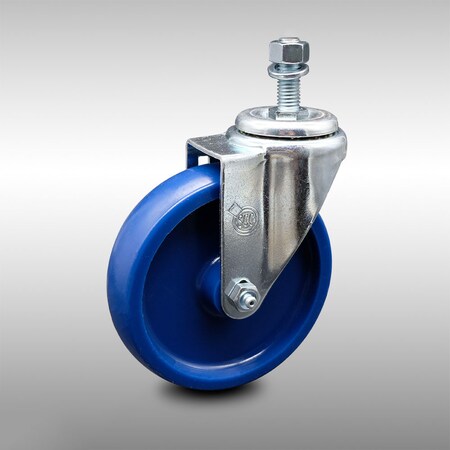 Service Caster 5 Inch SS Solid Polyurethane Wheel Swivel 1/2 Inch Threaded Stem Caster SCC SCC-SSTS20S514-SPUS-121315